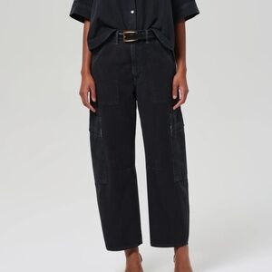 Citizens of Humanity Washed Black Marcelle Cargo Pants – Size 26